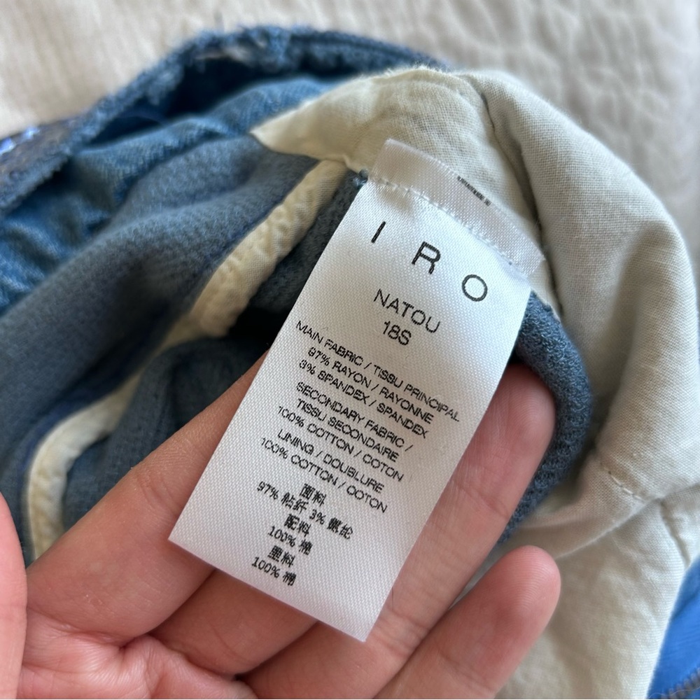 IRO Natou Blue Denim Sequin Skirt - Picture 6 of 8